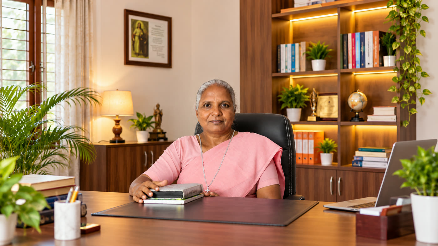 Sr. Annathai .V - Founder & Administrator of Magizhchi Illam Old Age Home